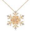 Diamond Snowflake & Flower Pendant Necklace