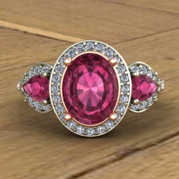 Pink sapphires are recognized as having a variety of meanings, symbolizing good fortune, power through hardships, intense love and compassion, and subtle elegance. The vibrant color has become quite popular for engagement rings as many modern weddings trend towards blush and baby pink color schemes