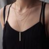 bar layered necklace